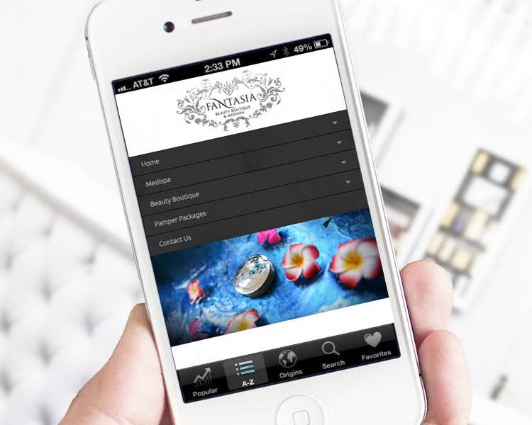 Website Design - Fantasia - Mockup - Phone