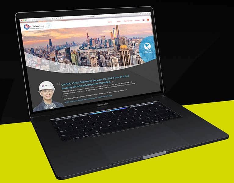 Website Design - Orion Group - Mockup - Laptop