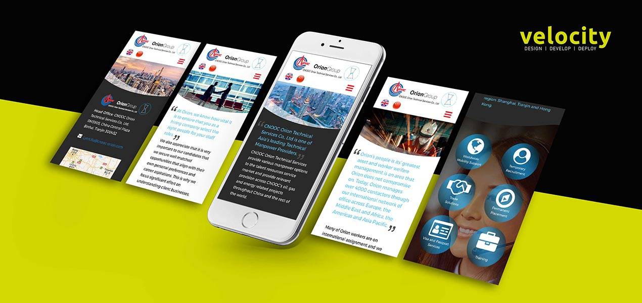 Website Design - Orion Group - Mockup - Mobile Phone